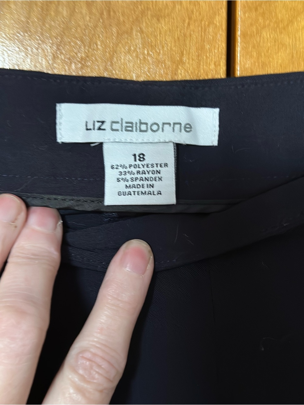 Liz Claiborne Black Straight-Leg Dress Pants - Picture 2 of 3